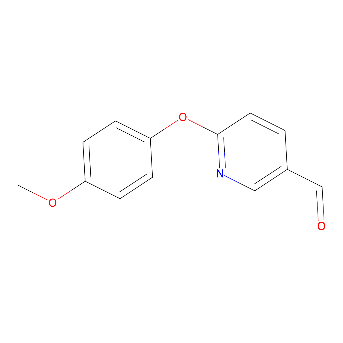 6-(4-methoxyphenoxy)-3-Pyridinecarboxaldehyde molecular structure, CAS 1160430-68-1