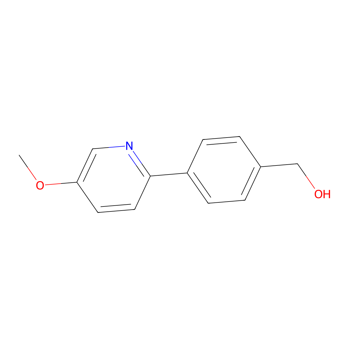 (4-(5-Methoxypyridin-2-yl)phenyl)methanol molecular structure, CAS 1160430-71-6