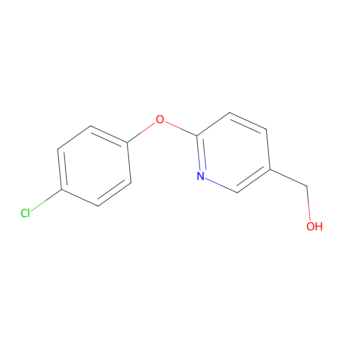 [6-(4-Chlorophenoxy)pyridin-3-yl]methanol molecular structure, CAS 1160430-78-3