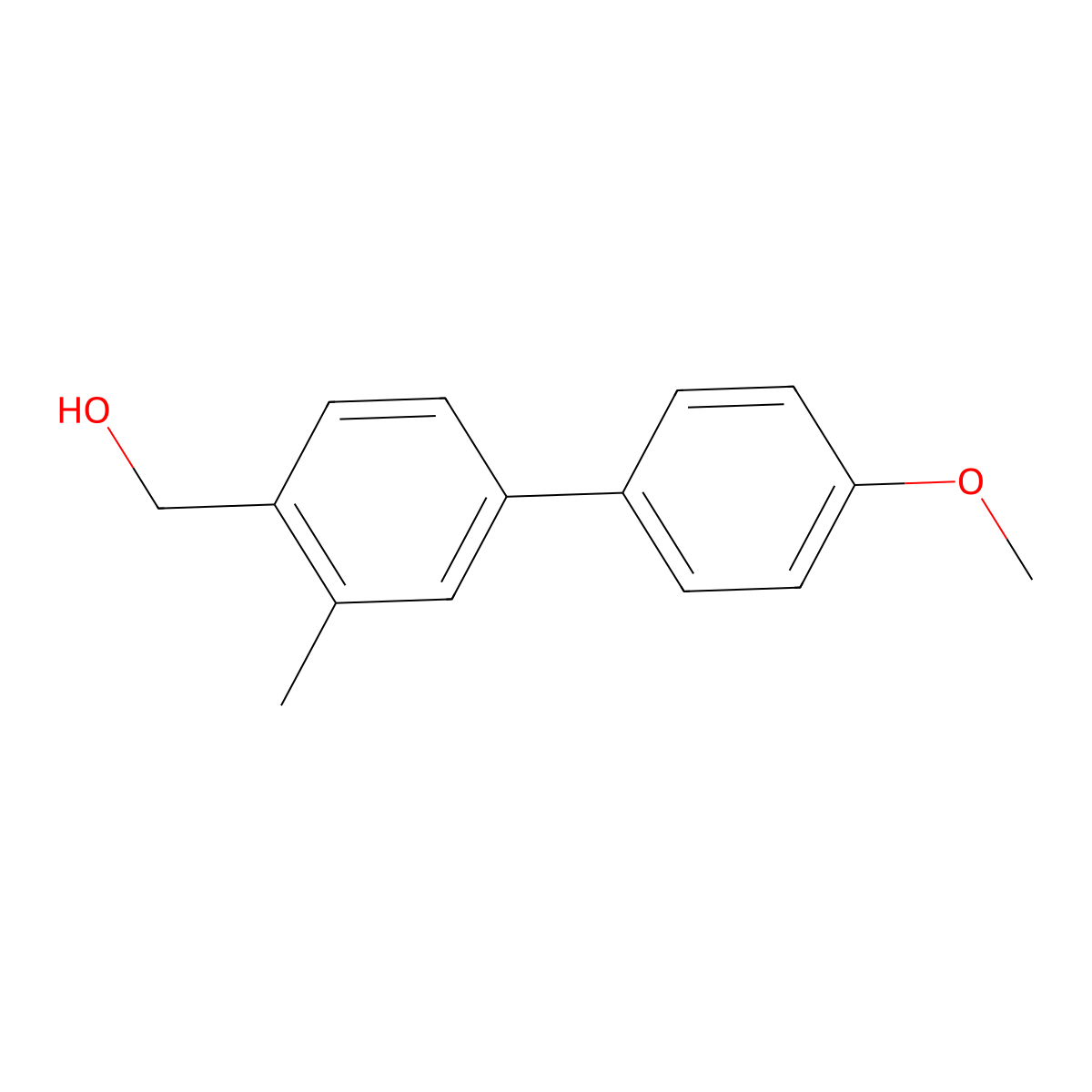 4'-Methoxy-3-methyl[1,1'-biphenyl]-4-methanol molecular structure, CAS 1160430-84-1