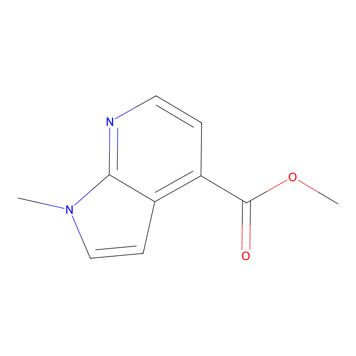 Methyl 1-methylpyrrolo[2,3-B]pyridine-4-carboxylate molecular structure, CAS 1160437-59-1