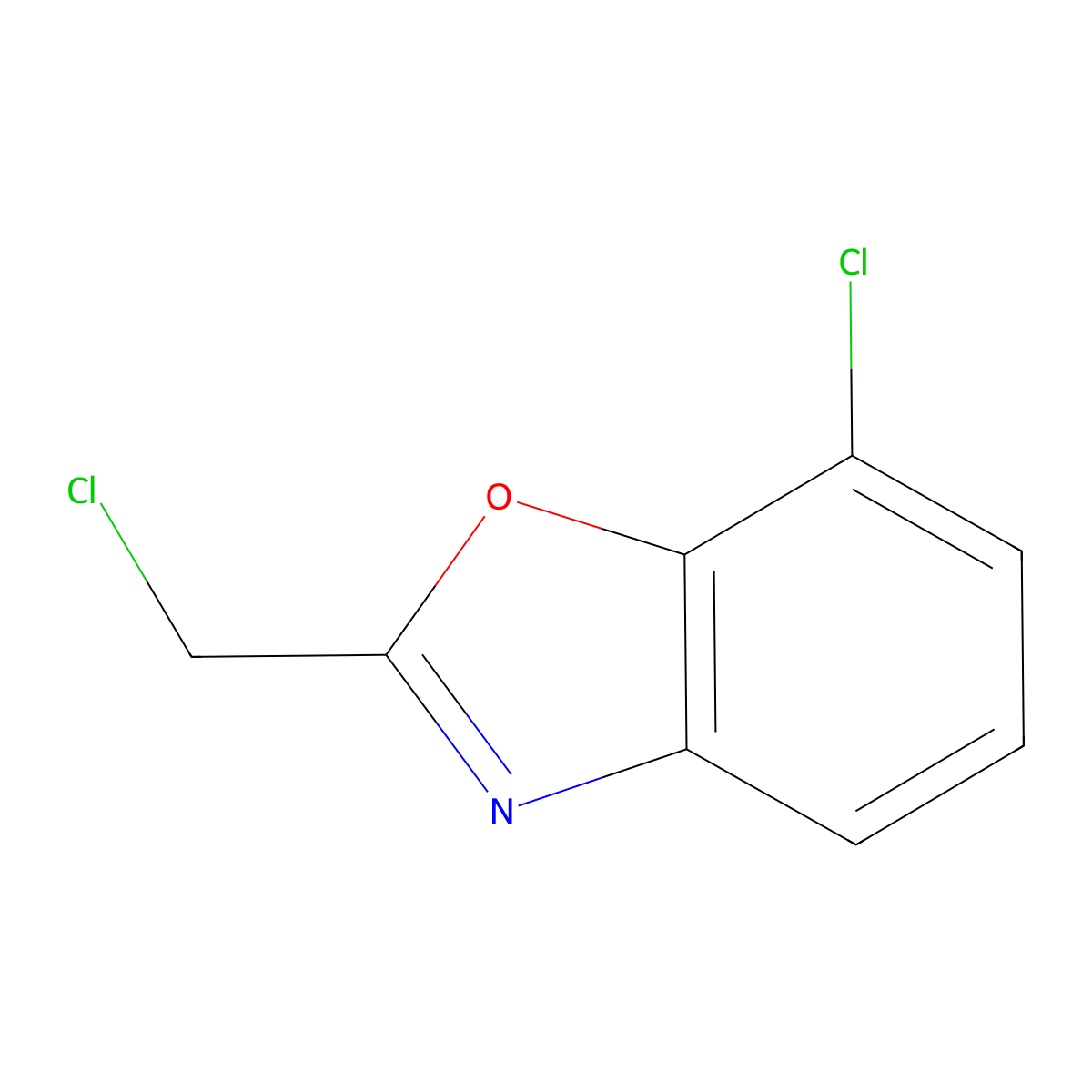 7-Chloro-2-(chloromethyl)-1,3-benzoxazole molecular structure, CAS 116044-87-2
