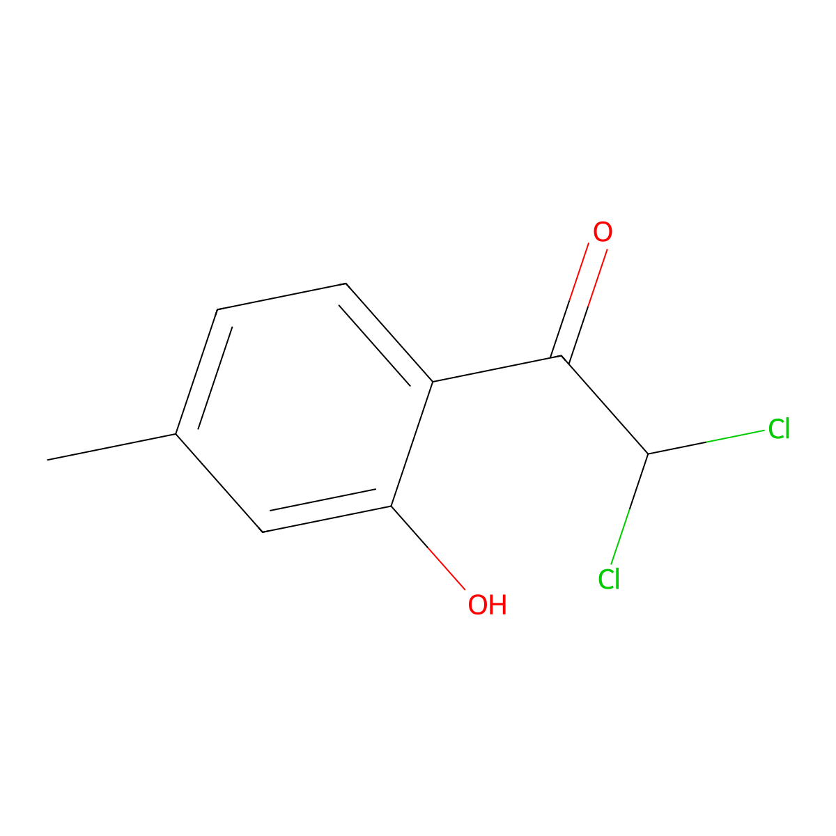 2,2-Dichloro-1-(2-hydroxy-4-methylphenyl)ethan-1-one molecular structure, CAS 116046-02-7