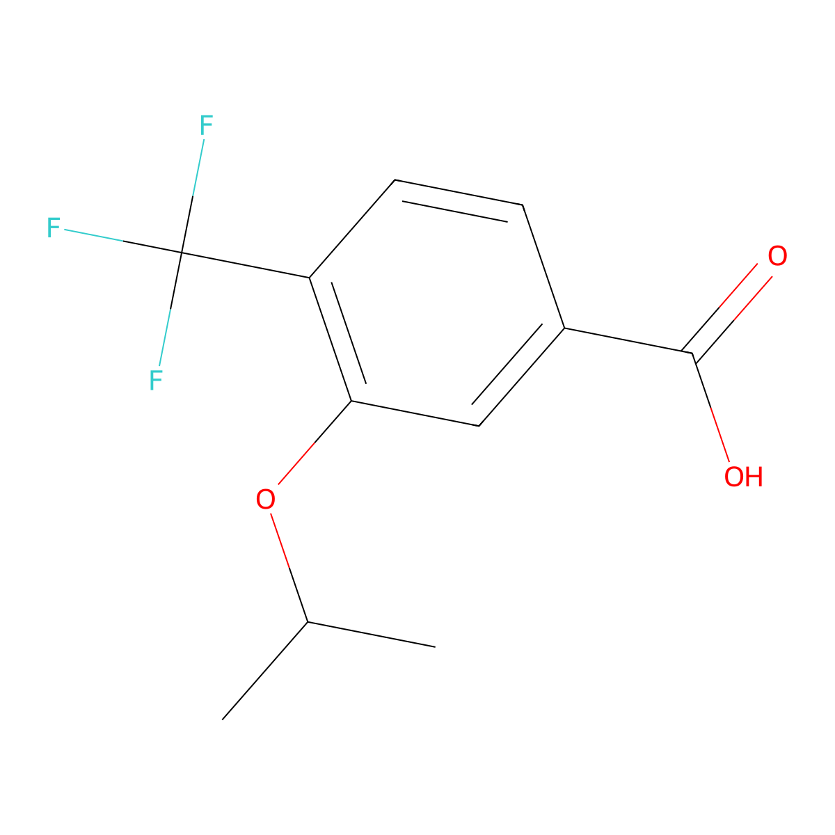 3-Isopropoxy-4-(trifluoromethyl)benzoic acid molecular structure, CAS 1160472-57-0