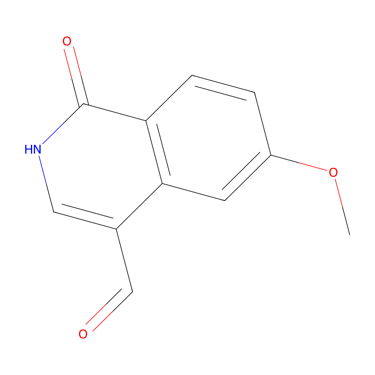 1-Hydroxy-6-methoxyisoquinoline-4-carbaldehyde molecular structure, CAS 1160473-05-1