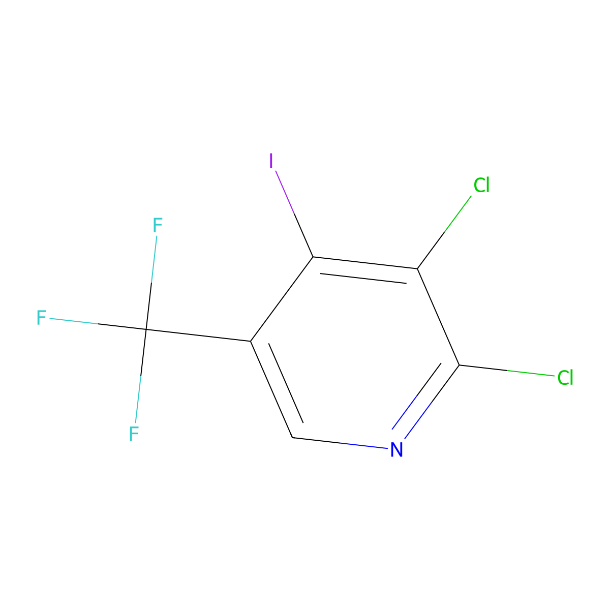 2,3-Dichloro-4-iodo-5-(trifluoromethyl)pyridine molecular structure, CAS 1160474-55-4