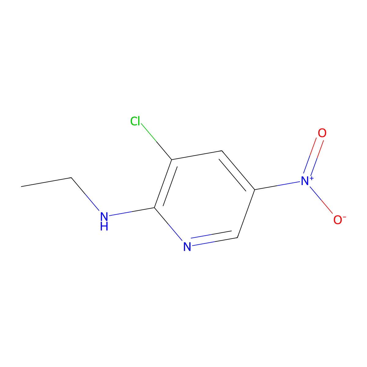 3-chloro-N-ethyl-5-nitropyridin-2-amine molecular structure, CAS 1160474-57-6