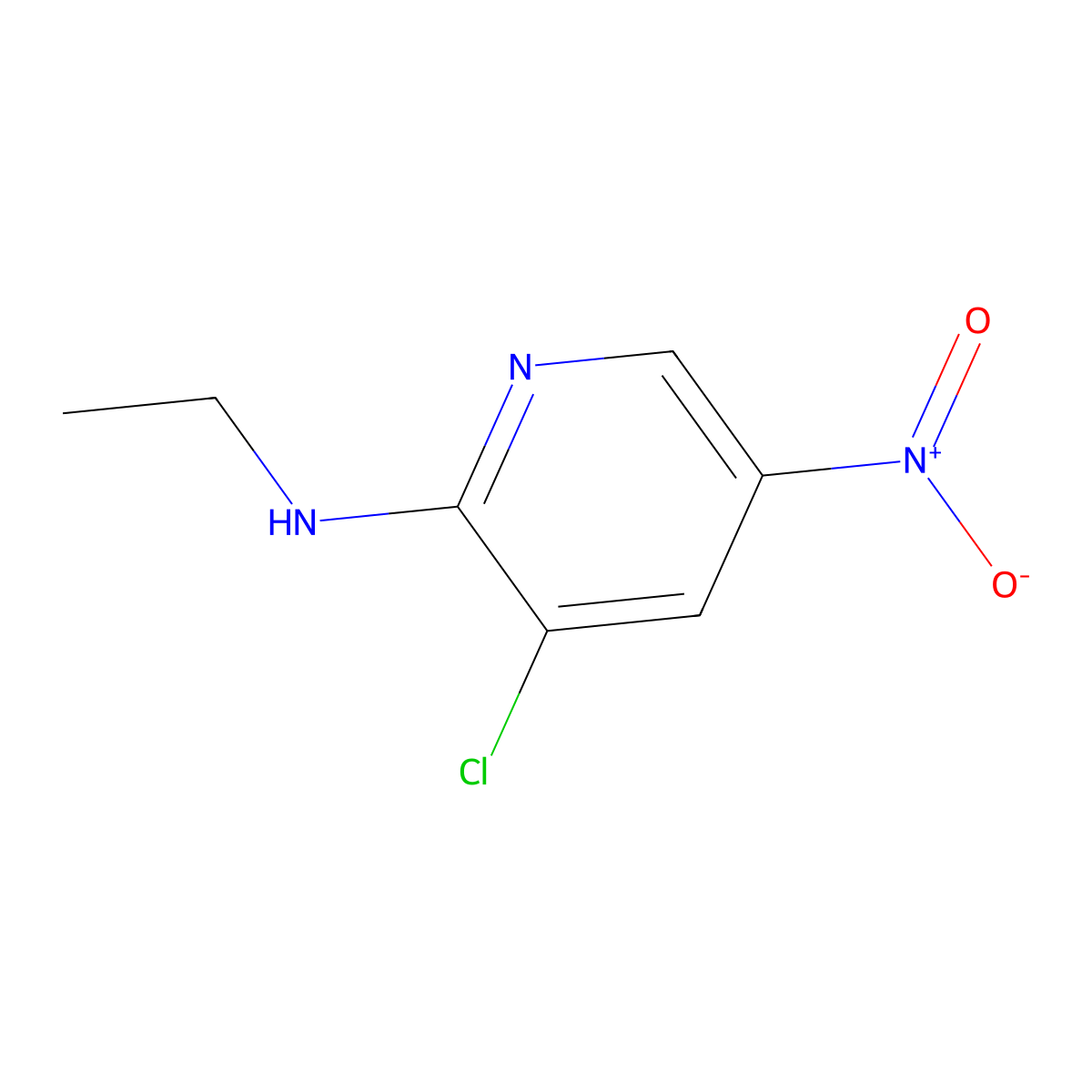 3-chloro-N-ethyl-5-nitropyridin-2-amine molecular structure, CAS 1160474-57-6