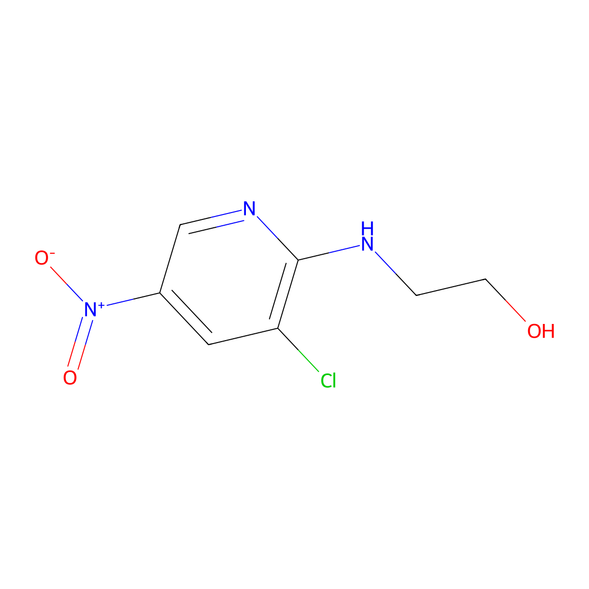 2-[(3-Chloro-5-nitro-2-pyridinyl)amino]-1-ethanol molecular structure, CAS 1160474-59-8