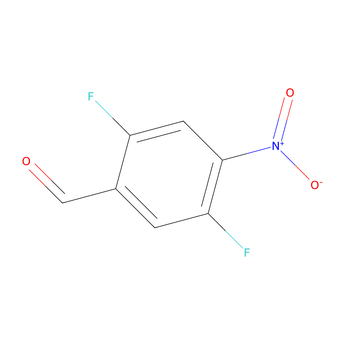 2,5-Difluoro-4-nitrobenzaldehyde molecular structure, CAS 1160474-72-5