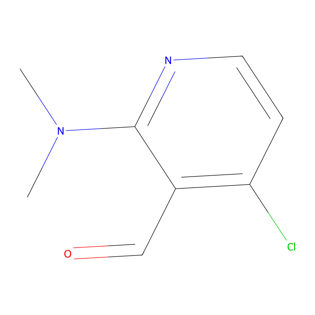 4-Chloro-2-(dimethylamino)nicotinaldehyde molecular structure, CAS 1160474-84-9