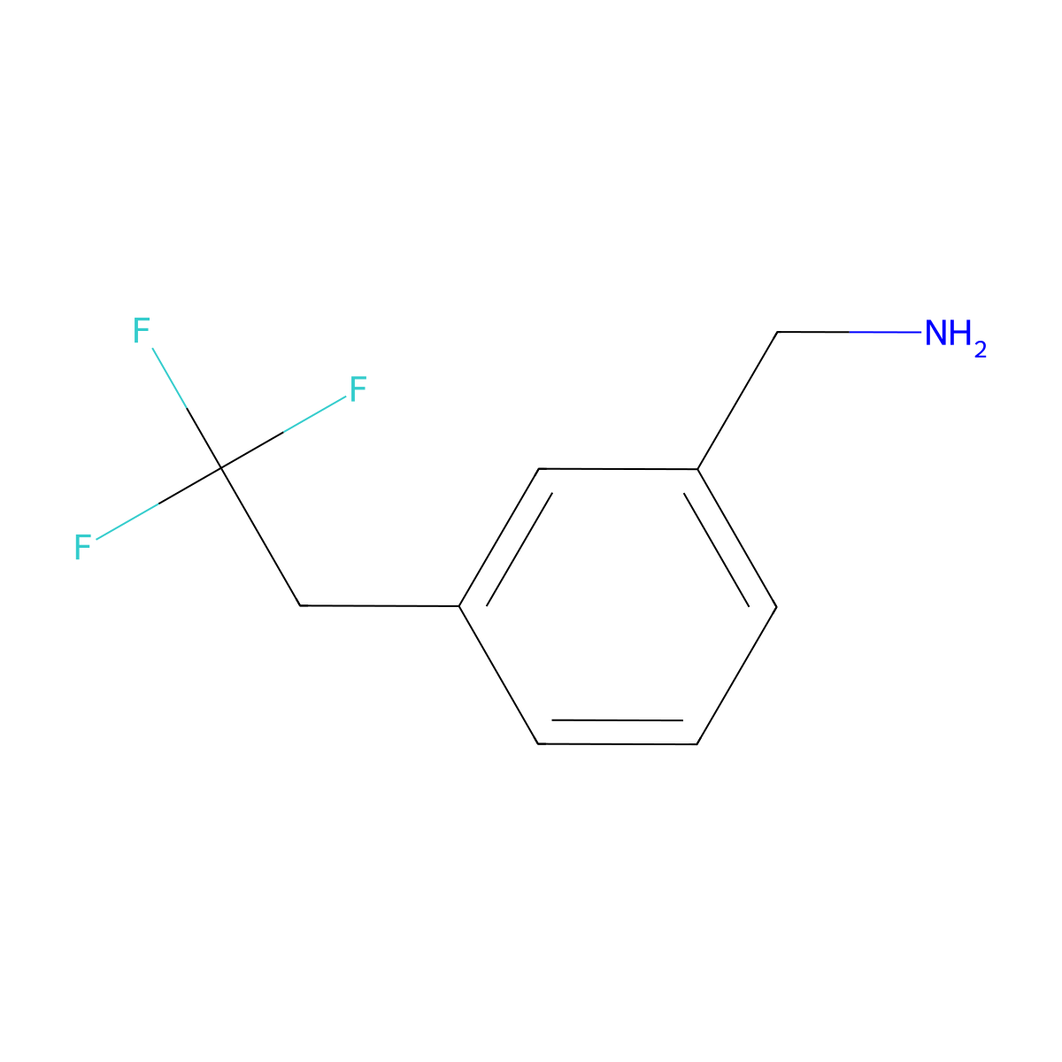1-[3-(2,2,2-Trifluoroethyl)phenyl]methanamine molecular structure, CAS 1160487-12-6