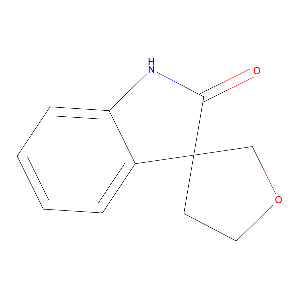 1,2-Dihydrospiro[indole-3,3'-oxolan]-2-one molecular structure, CAS 1160487-70-6