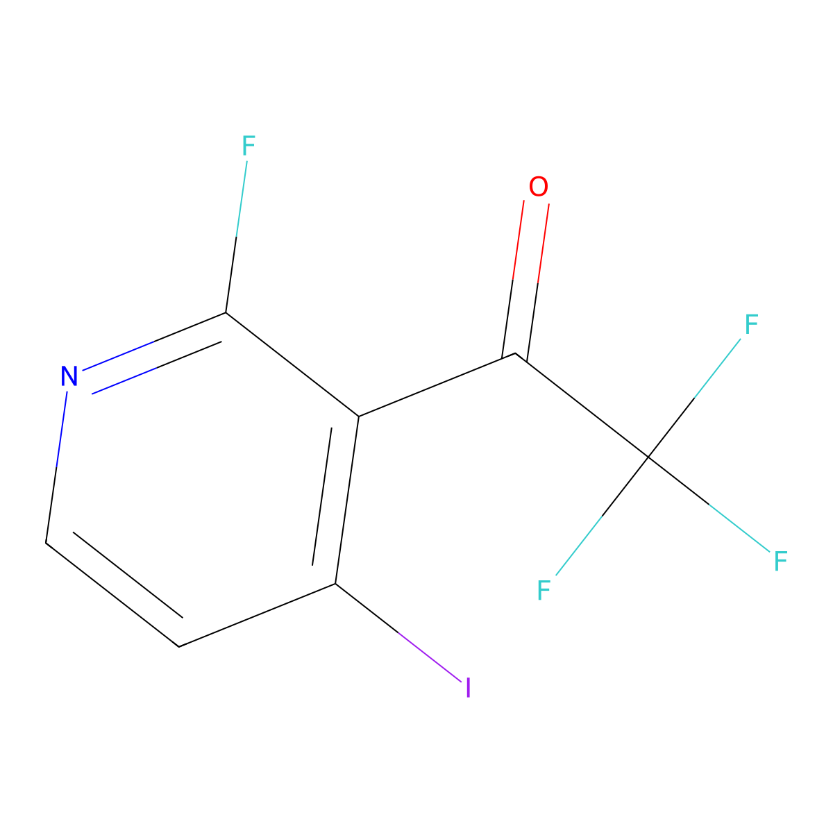 2,2,2-Trifluoro-1-(2-fluoro-4-iodopyridin-3-yl)ethanone molecular structure, CAS 1160502-29-3