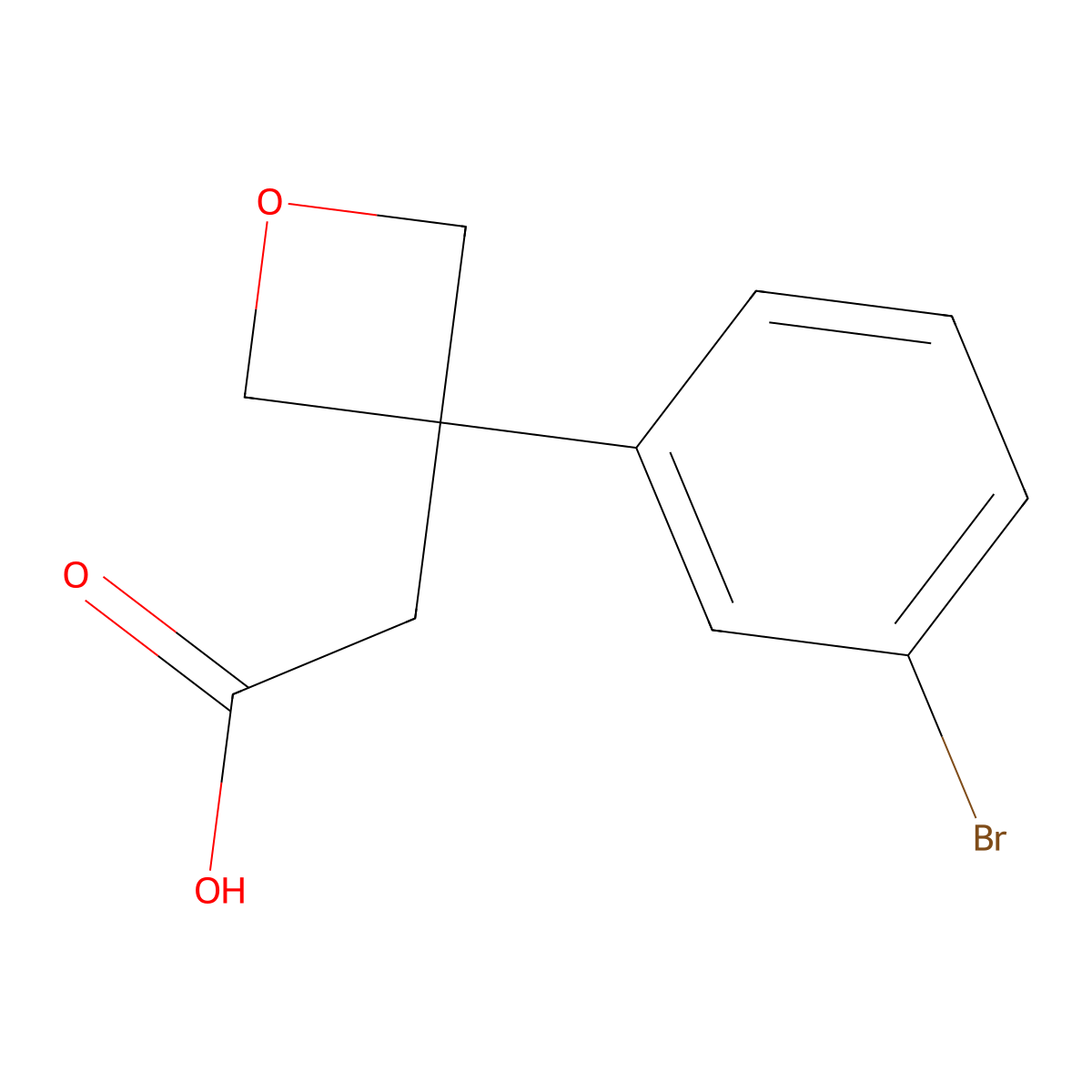 2-[3-(3-Bromophenyl)oxetan-3-yl]acetic acid molecular structure, CAS 1160502-42-0