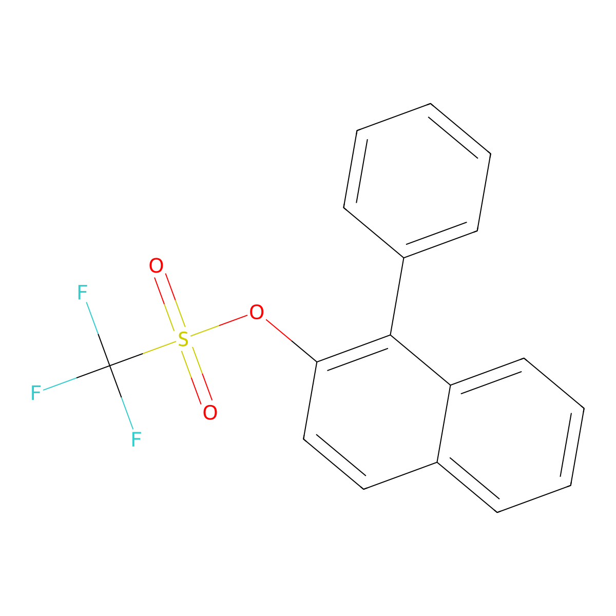1-Phenylnaphthalen-2-yl trifluoromethanesulfonate molecular structure, CAS 1160506-38-6