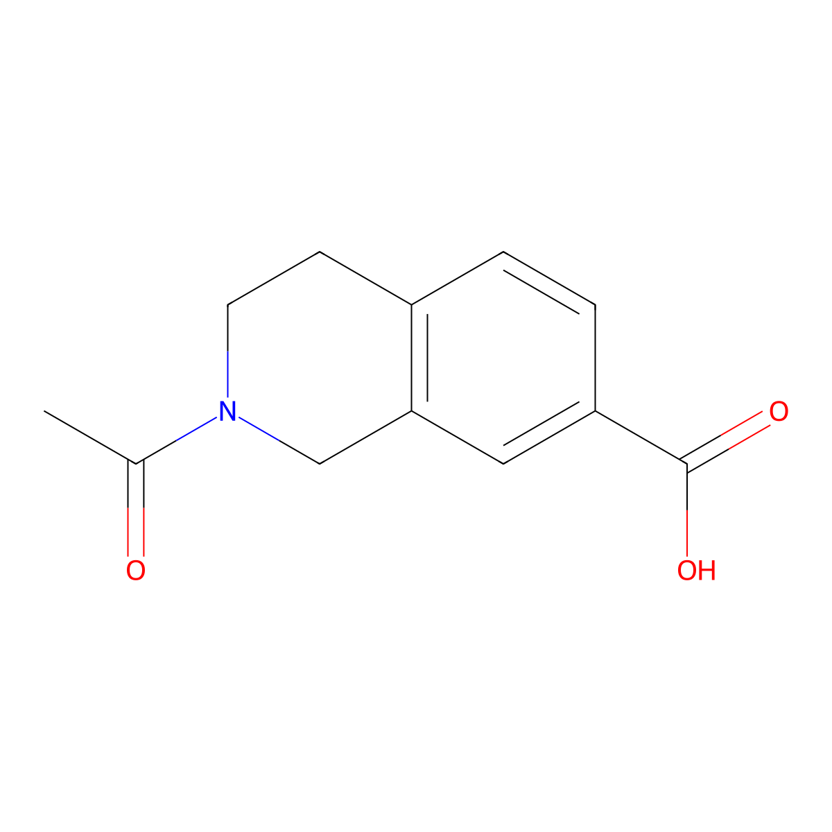2-Acetyl-1,2,3,4-tetrahydroisoquinoline-7-carboxylic acid molecular structure, CAS 1160514-72-6