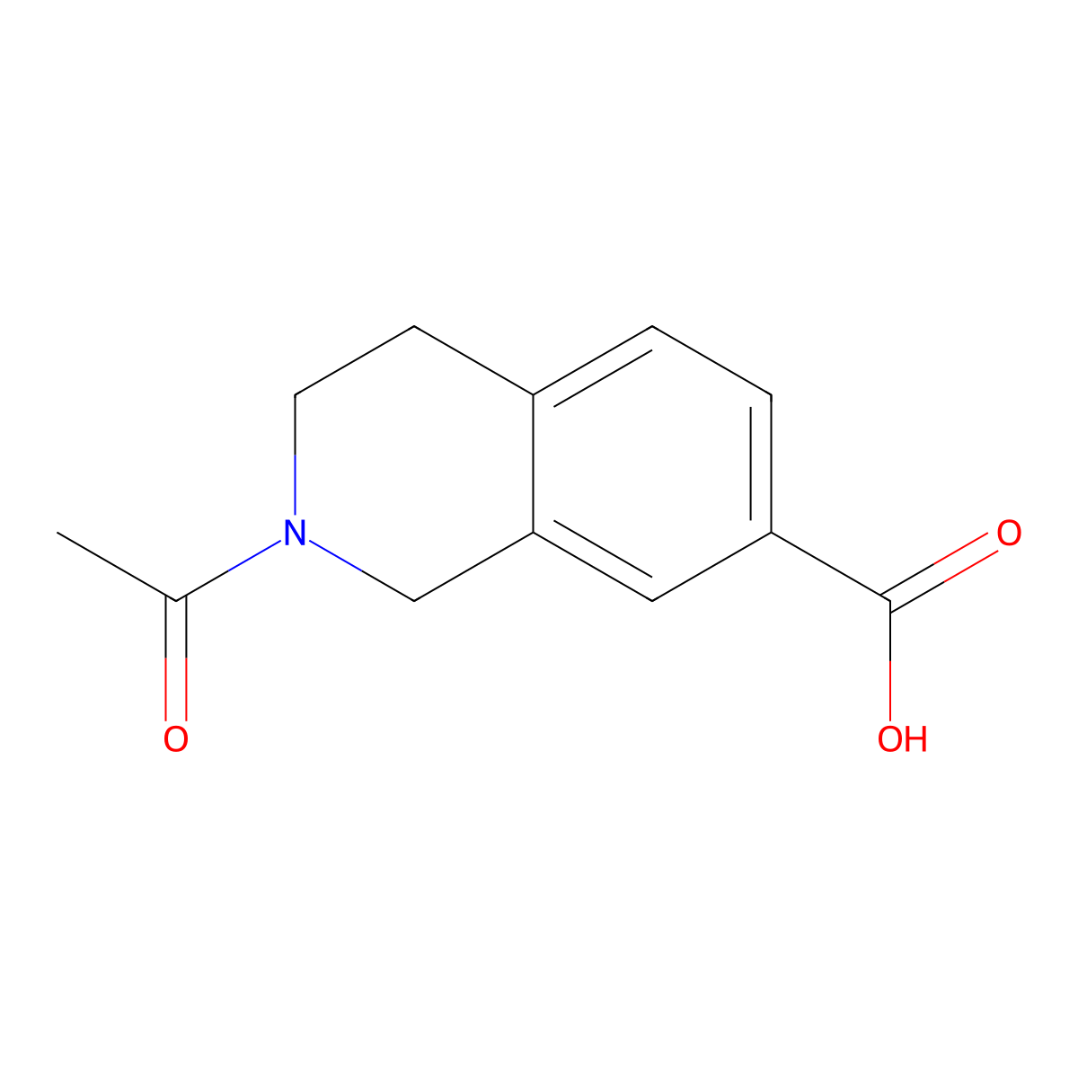 2-Acetyl-1,2,3,4-tetrahydroisoquinoline-7-carboxylic acid molecular structure, CAS 1160514-72-6