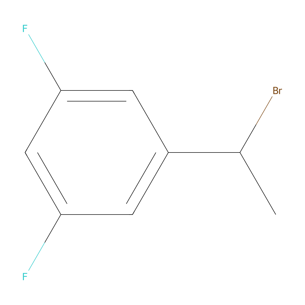 1-(1-Bromoethyl)-3,5-difluorobenzene molecular structure, CAS 1160516-12-0