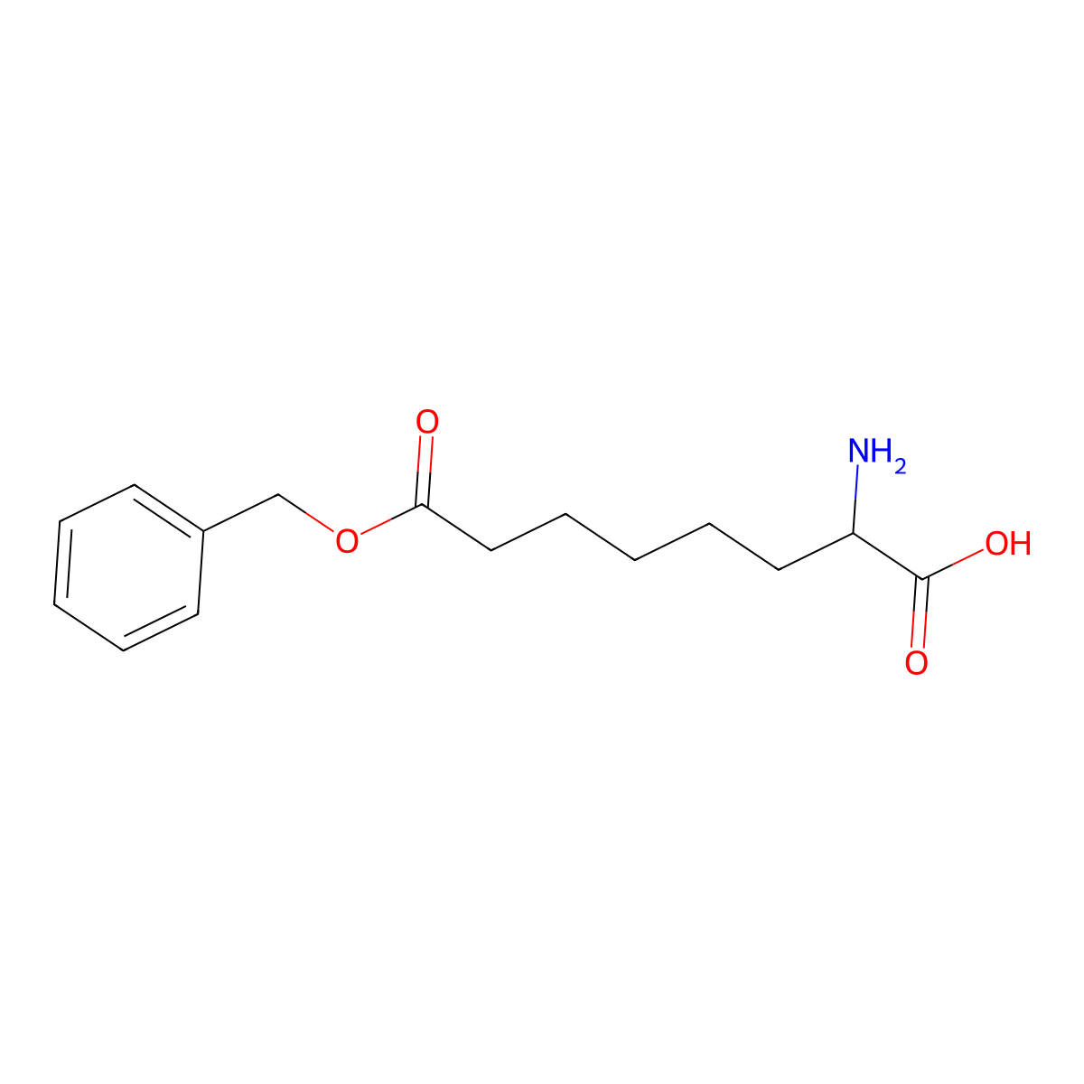 (S)-2-Amino-8-(benzyloxy)-8-oxooctanoic acid molecular structure, CAS 116052-00-7