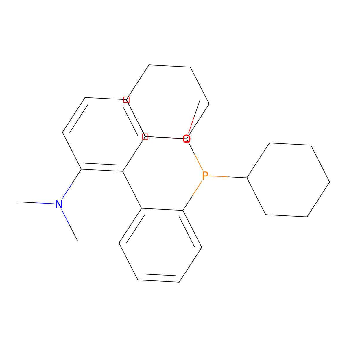 2'-(dicyclohexylphosphino)-6-methoxy-N,N-dimethylbiphenyl-2-amine molecular structure, CAS 1160556-61-5