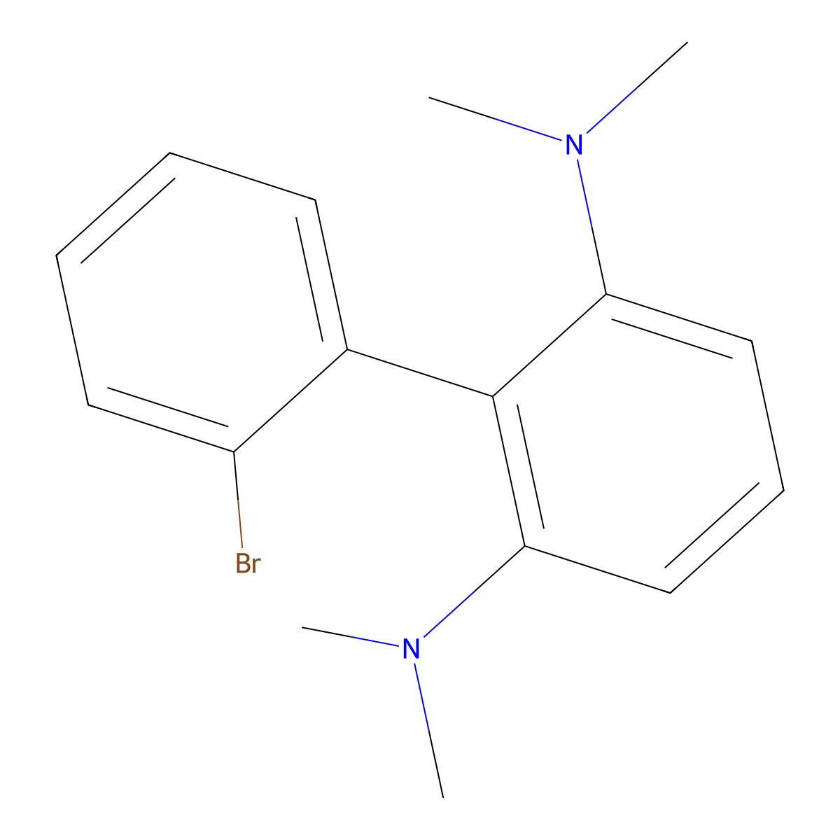 2'-Bromo-N2,N2,N6,N6-tetramethyl[1,1'-biphenyl]-2,6-diamine molecular structure, CAS 1160556-63-7