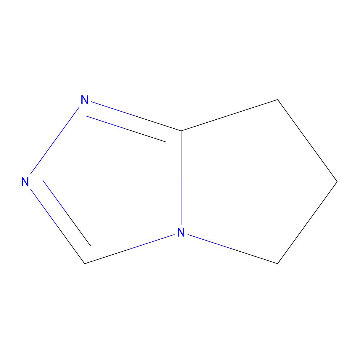 6,7-Dihydro-5H-pyrrolo[2,1-c][1,2,4]triazole molecular structure, CAS 116056-05-4