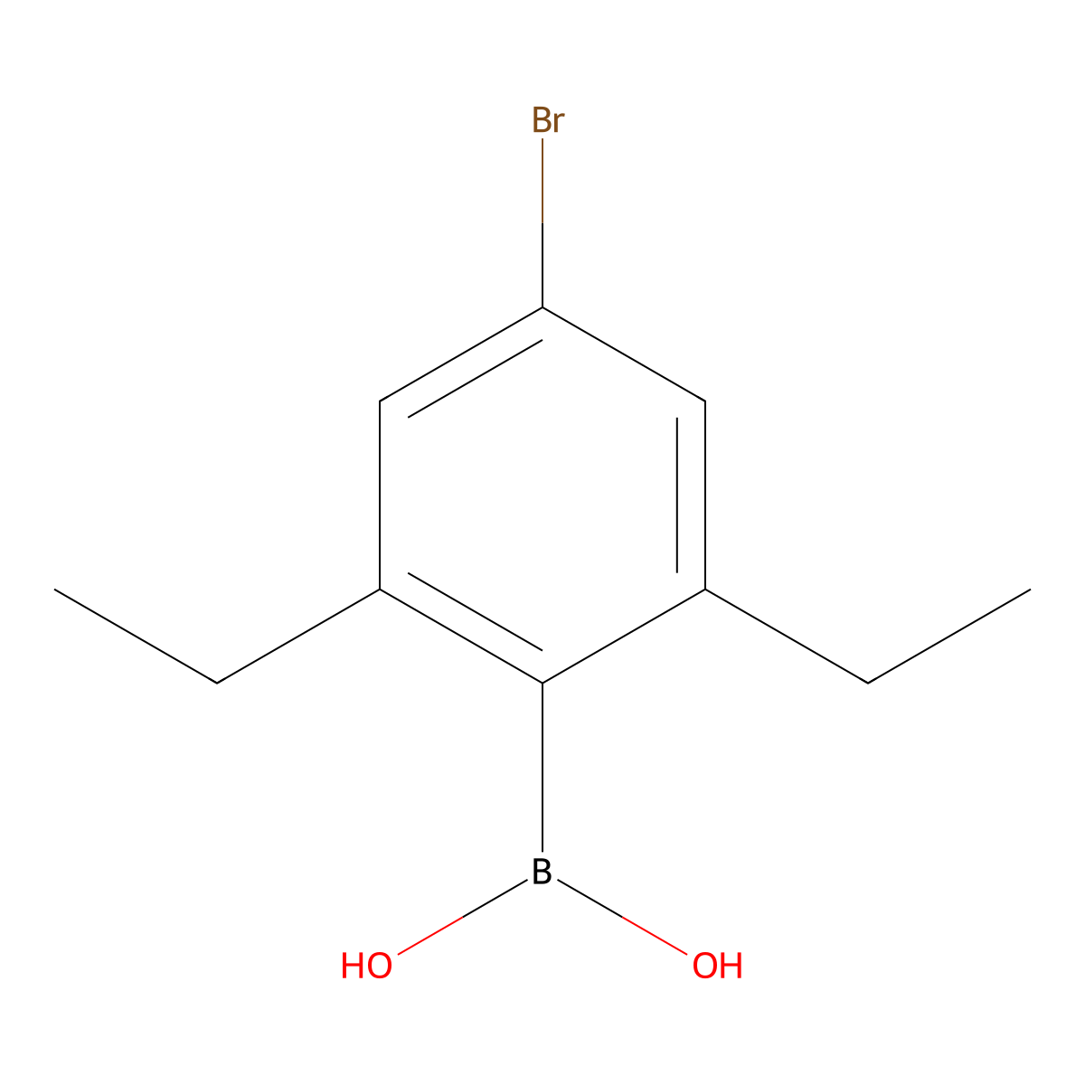 4-Bromo-2,6-diethylphenylboronic acid molecular structure, CAS 1160561-22-7