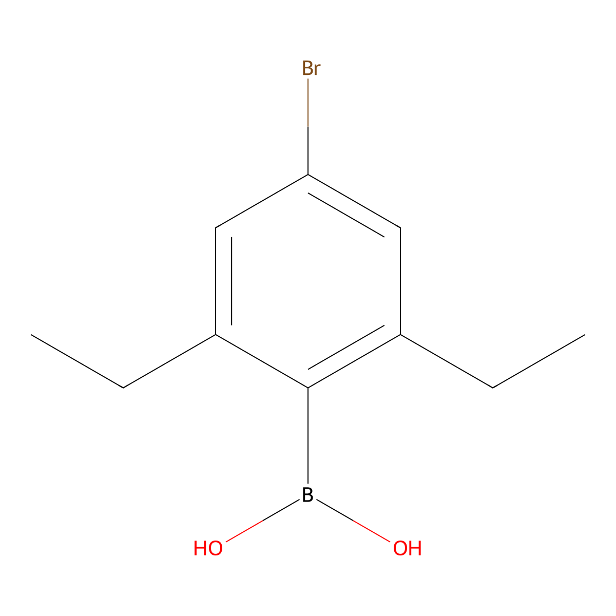 4-Bromo-2,6-diethylphenylboronic acid molecular structure, CAS 1160561-22-7