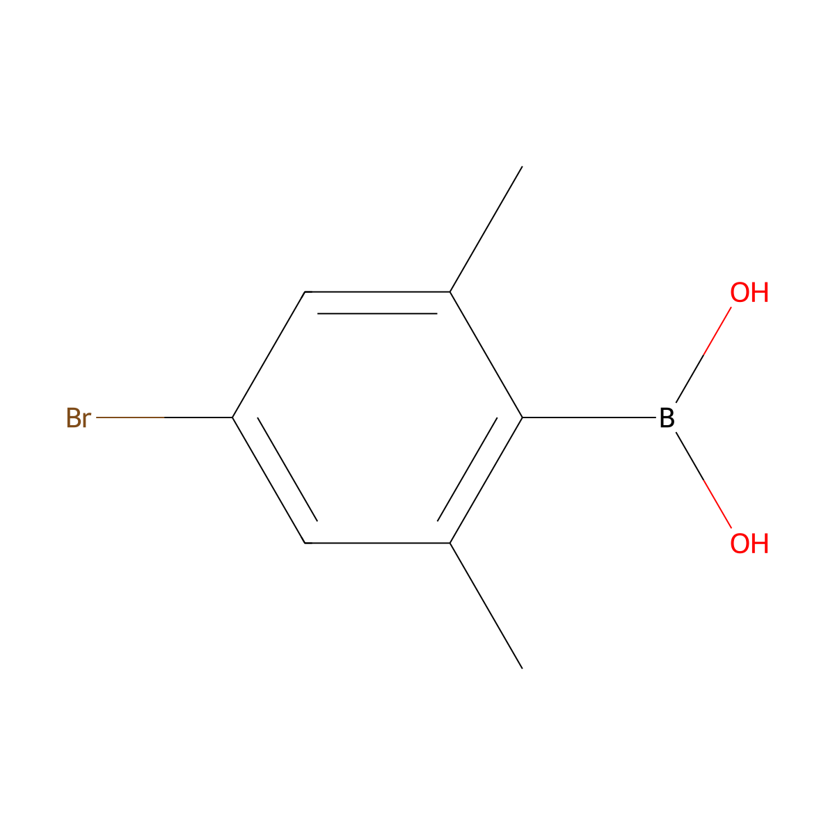(4-Bromo-2,6-dimethylphenyl)boronic acid molecular structure, CAS 1160561-24-9