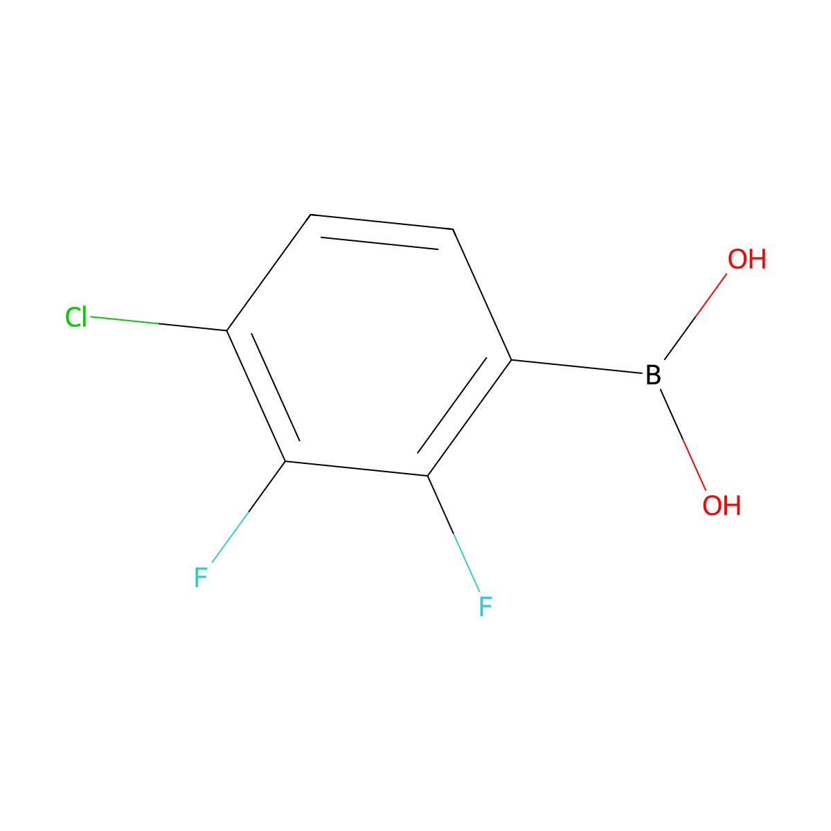 4-Chloro-2,3-difluorophenylboronic acid molecular structure, CAS 1160561-28-3