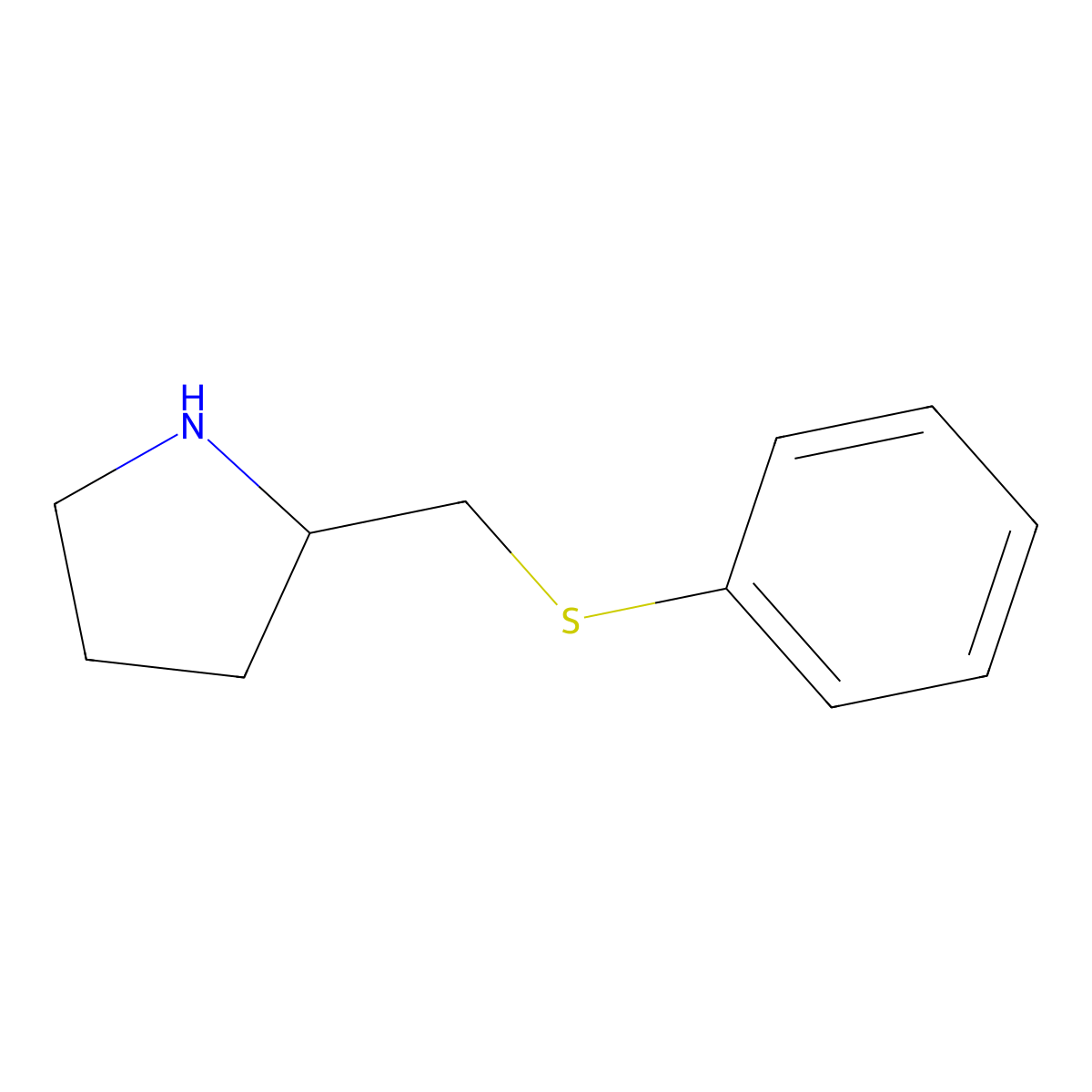 2-[(Phenylsulfanyl)methyl]pyrrolidine molecular structure, CAS 1160561-61-4