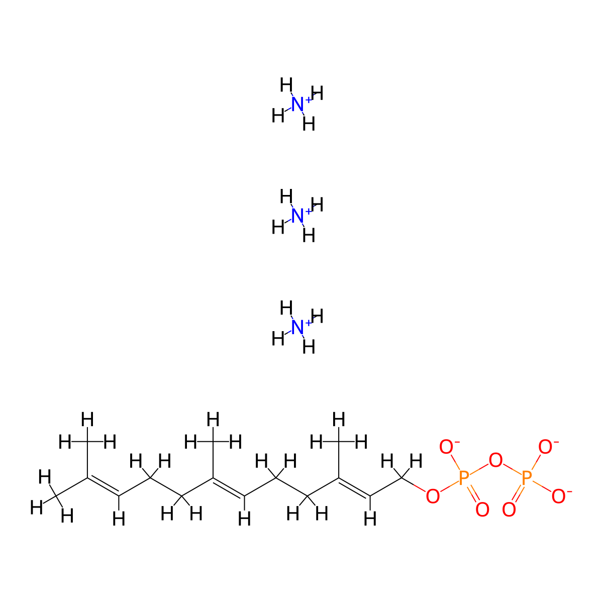 Farnesyl Pyrophosphate Triammonium Salt molecular structure, CAS 116057-57-9