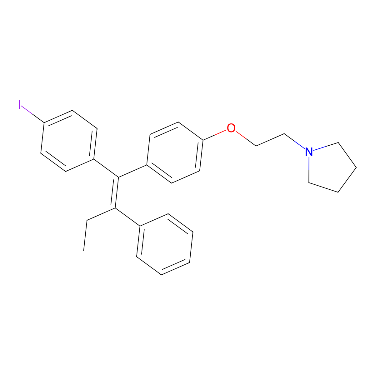 Idoxifene molecular structure, CAS 116057-75-1
