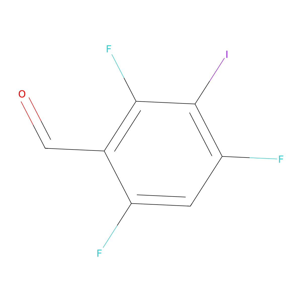 2,4,6-Trifluoro-3-iodobenzaldehyde molecular structure, CAS 1160573-17-0