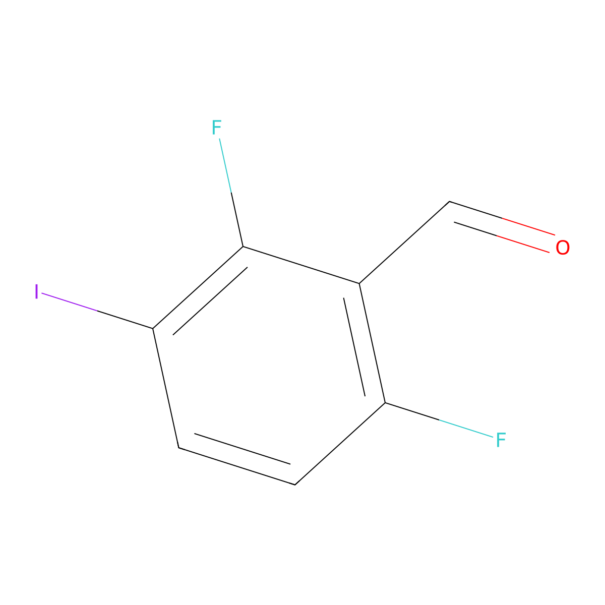 2,6-Difluoro-3-iodobenzaldehyde molecular structure, CAS 1160573-18-1