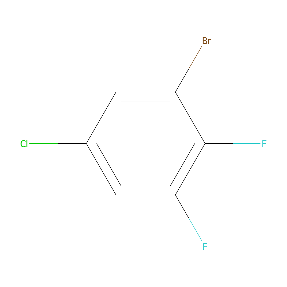1-Bromo-5-chloro-2,3-difluorobenzene molecular structure, CAS 1160573-26-1