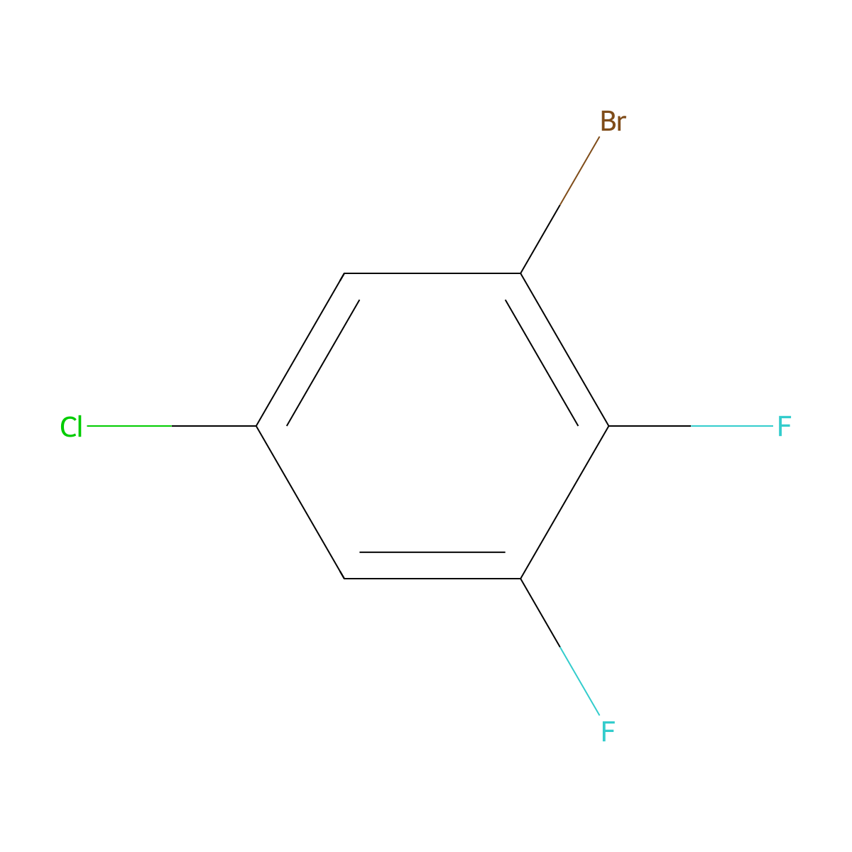 1-Bromo-5-chloro-2,3-difluorobenzene molecular structure, CAS 1160573-26-1
