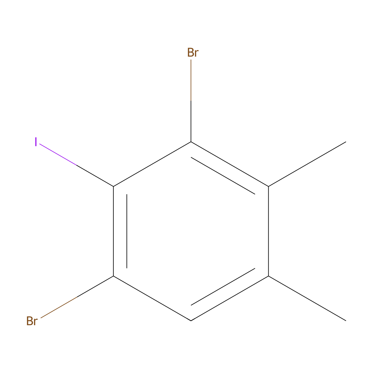 1,3-Dibromo-2-iodo-4,5-dimethylbenzene molecular structure, CAS 1160573-39-6