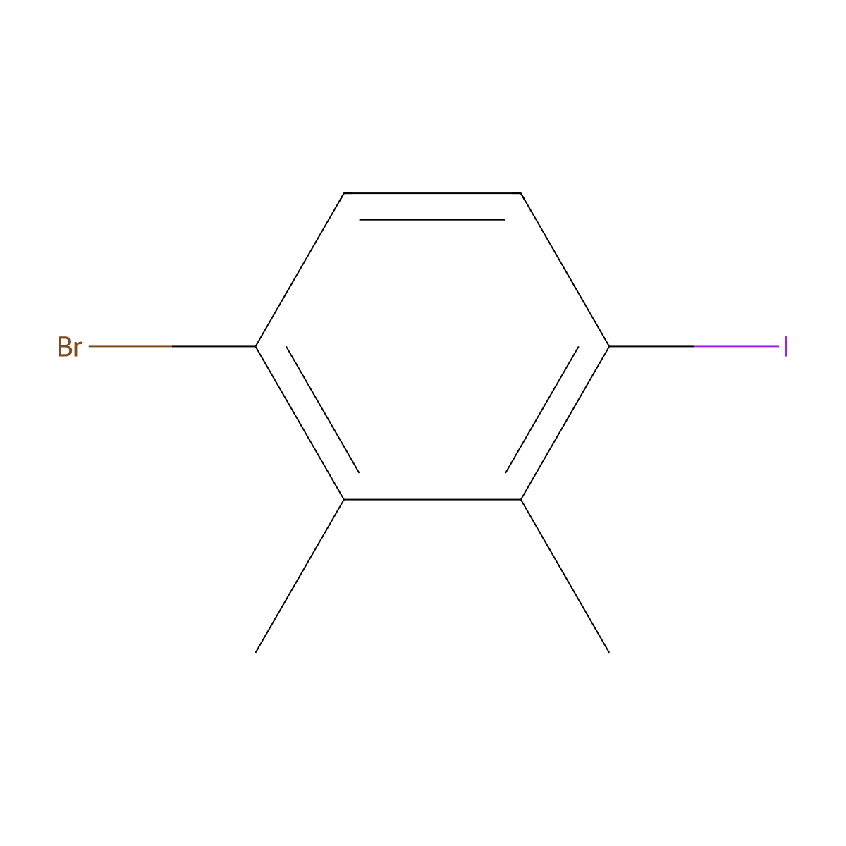 1-Bromo-2,3-dimethyl-4-iodobenzene molecular structure, CAS 1160573-43-2