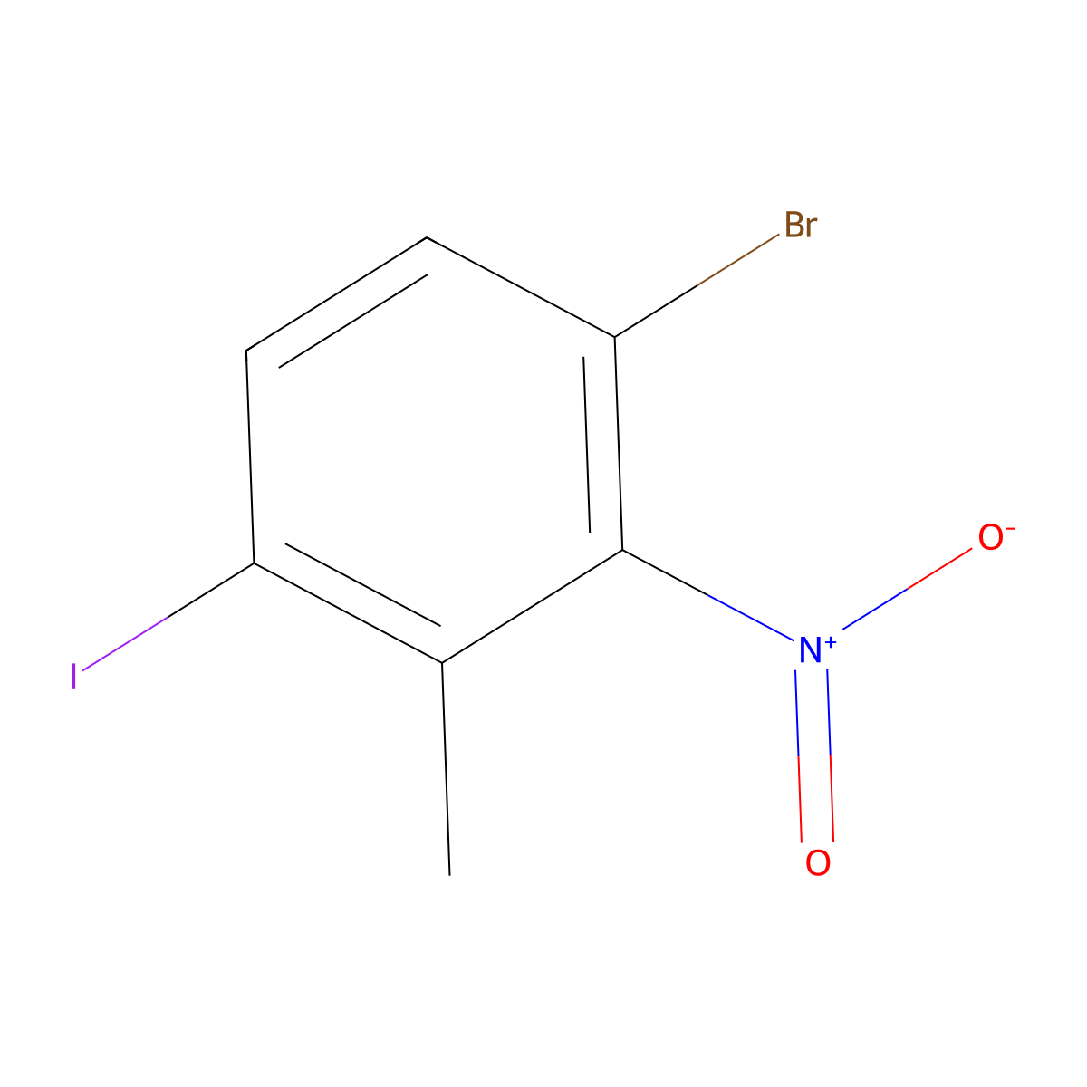 3-Bromo-6-iodo-2-nitrotoluene molecular structure, CAS 1160573-52-3