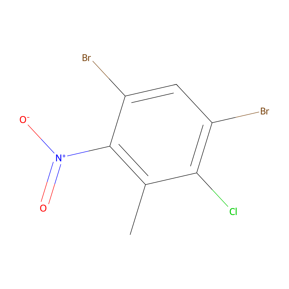 2-Chloro-3,5-dibromo-6-nitrotoluene molecular structure, CAS 1160573-57-8