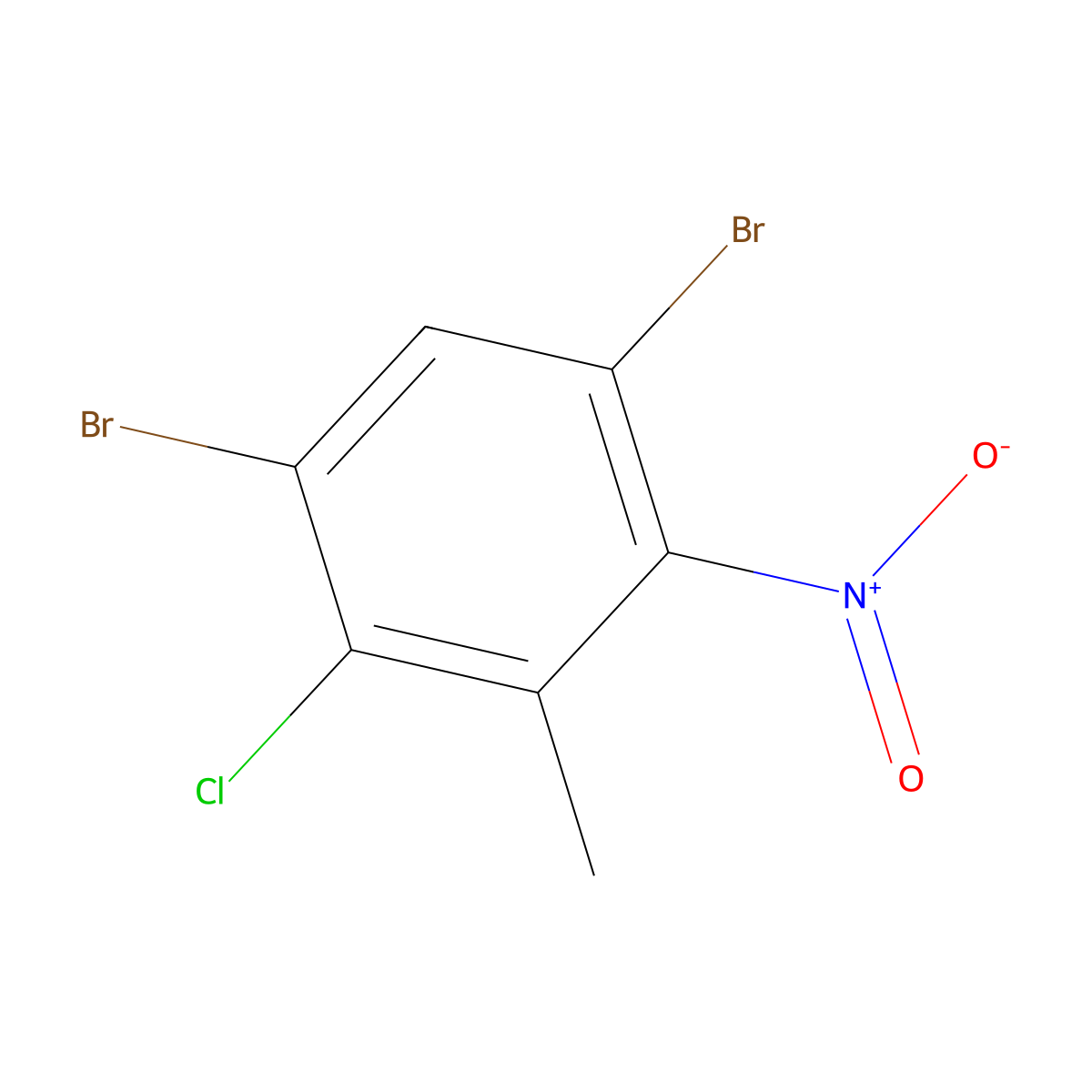 2-Chloro-3,5-dibromo-6-nitrotoluene molecular structure, CAS 1160573-57-8