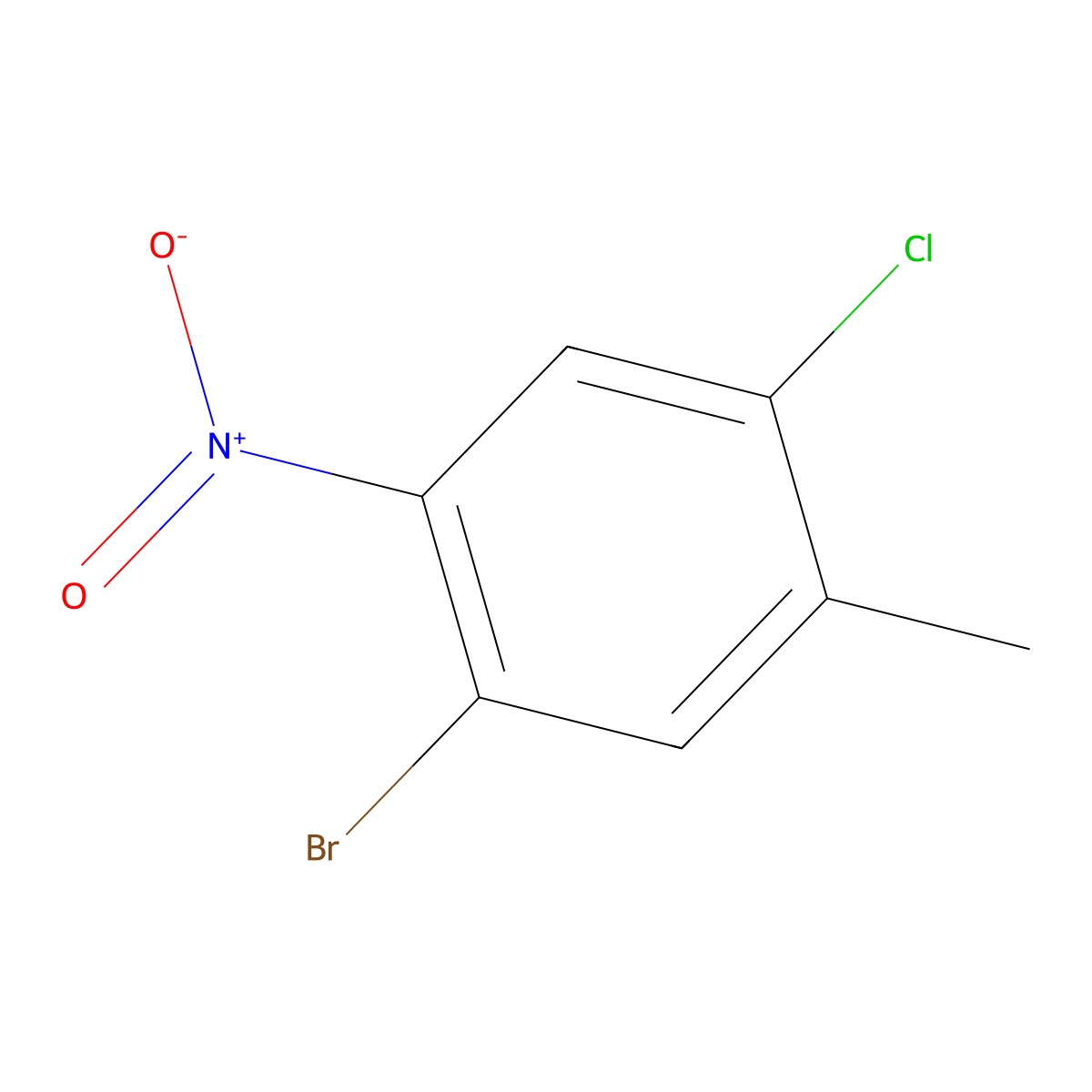 5-Bromo-2-chloro-4-nitrotoluene molecular structure, CAS 1160573-61-4