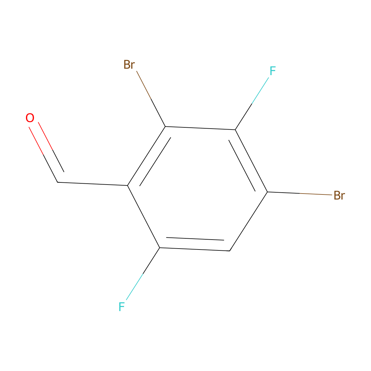 2,4-Dibromo-3,6-difluorobenzaldehyde molecular structure, CAS 1160573-62-5