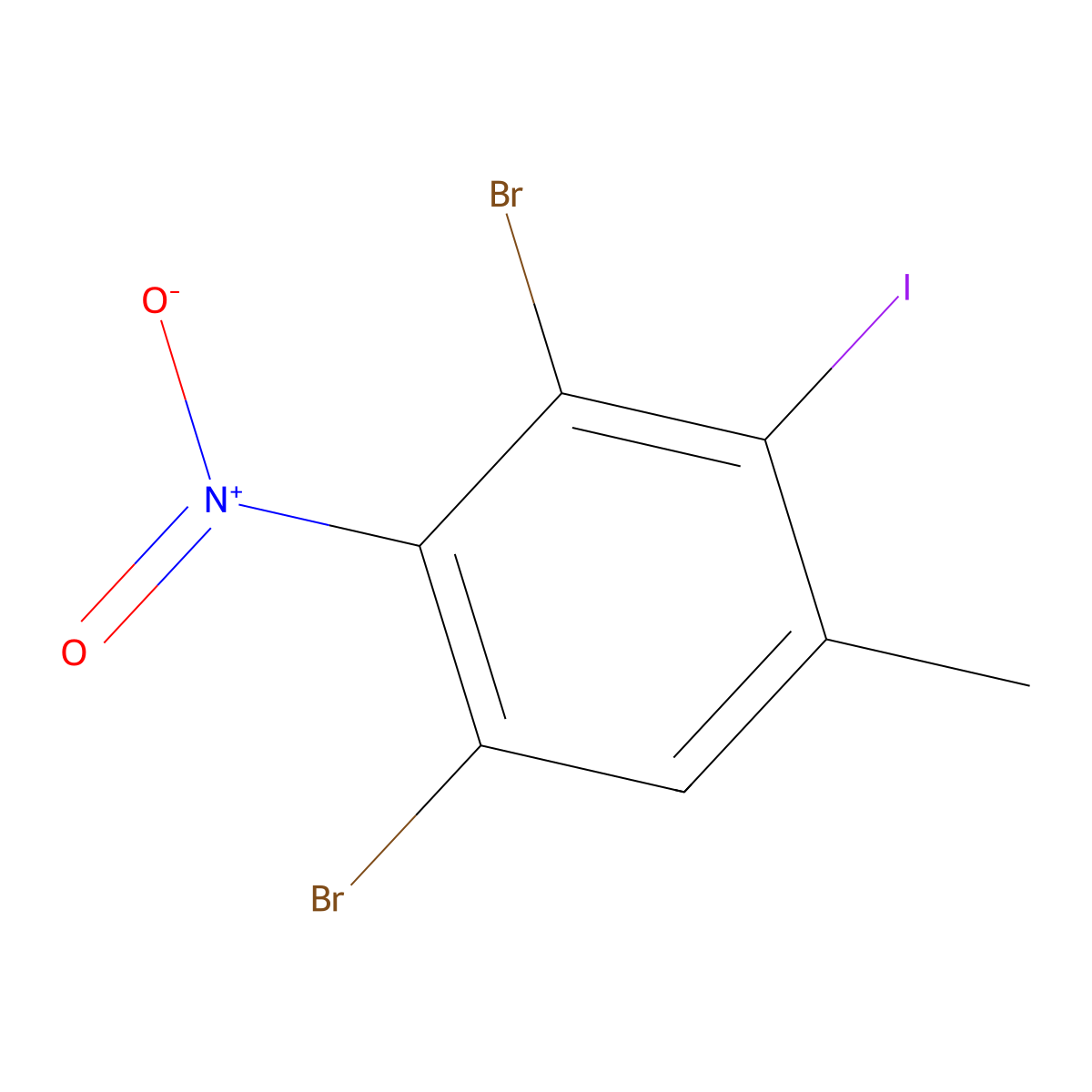 1,3-Dibromo-4-iodo-5-methyl-2-nitrobenzene molecular structure, CAS 1160573-65-8
