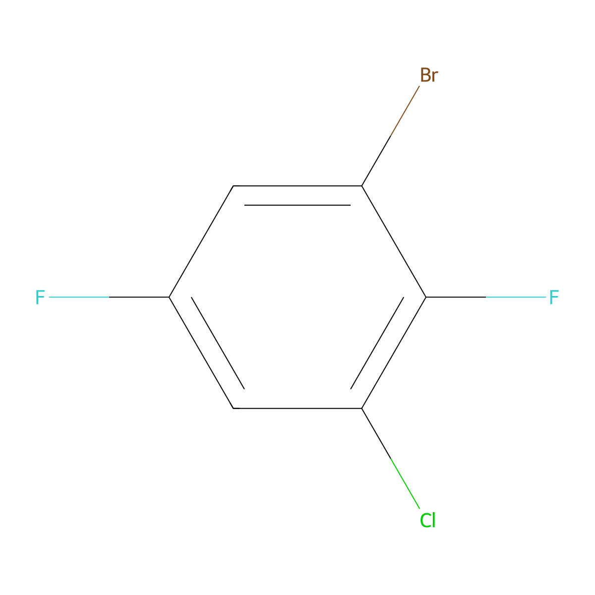 1-Bromo-3-chloro-2,5-difluorobenzene molecular structure, CAS 1160573-67-0