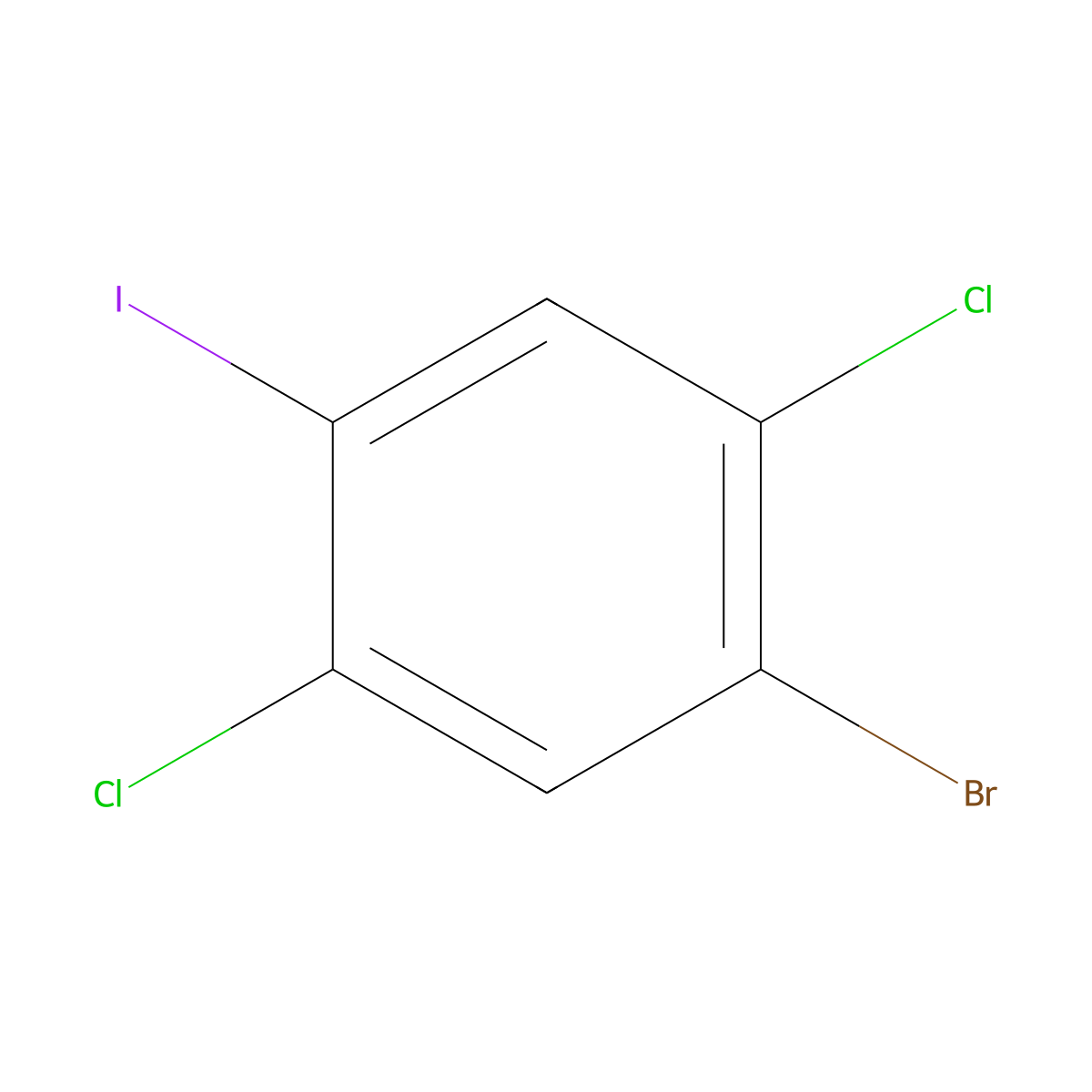 1-Bromo-2,5-dichloro-4-iodobenzene molecular structure, CAS 1160573-72-7