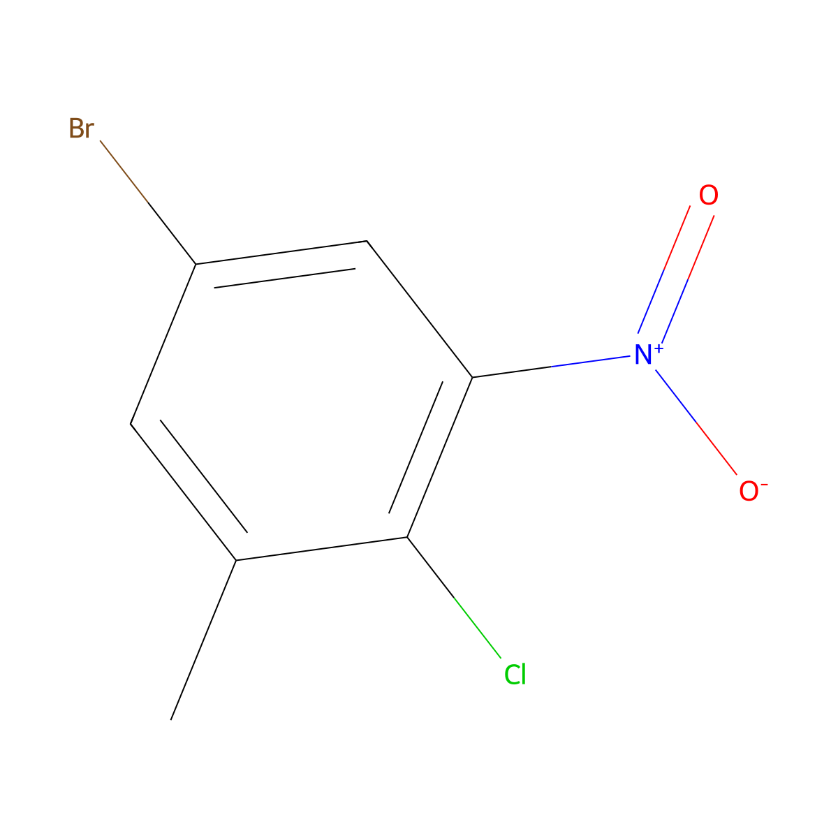 5-Bromo-2-chloro-1-methyl-3-nitrobenzene molecular structure, CAS 1160573-73-8