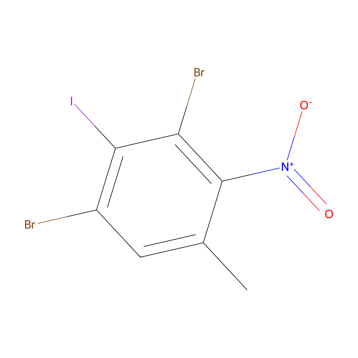 1,3-Dibromo-2-iodo-5-methyl-4-nitrobenzene molecular structure, CAS 1160573-75-0